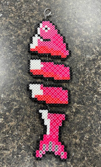 Connector Fish perler keychain