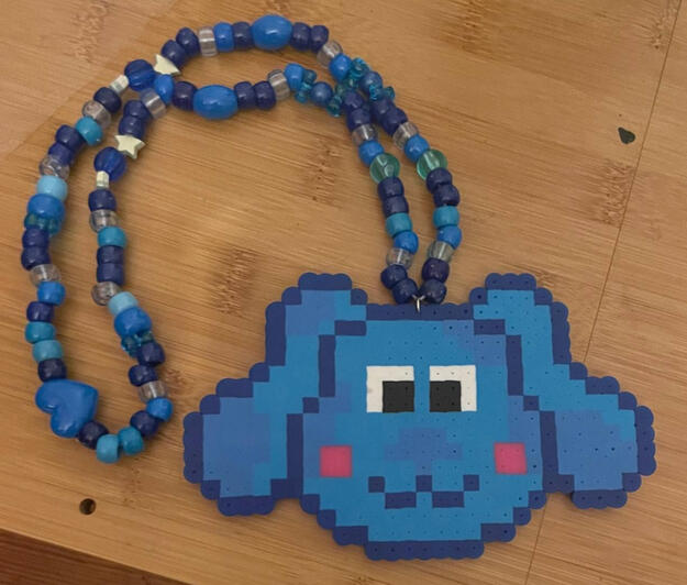 Blues Clues perler necklace