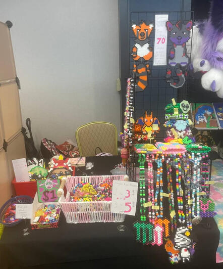 Indy Fur Con 2025 Vending set up example